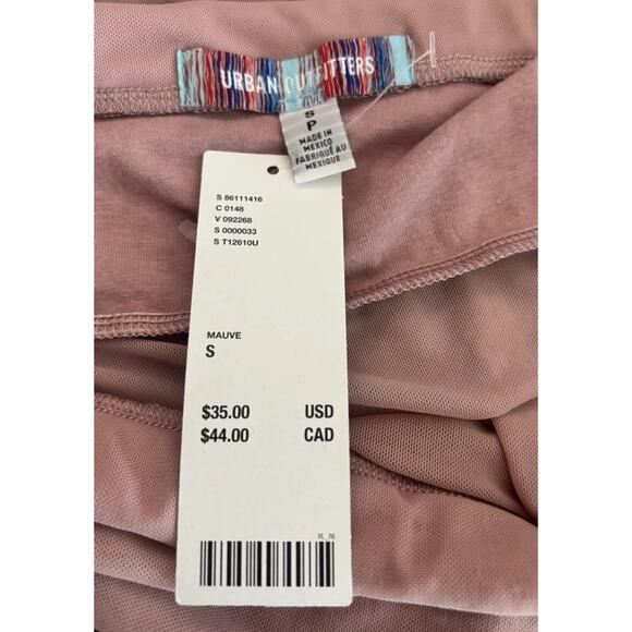 Urban Outfitters UO NWT Y2K Asymmetrical Sheer Tube Top Pink Small - Picture 7 of 16